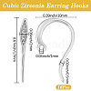 8 Pairs Brass Earring Hooks KK-BBC0027-65P-2