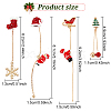 ANATTASOUL 4Pcs 2 Style Christmas Sock & Hat Rhinestone Asymmetrical Earrings EJEW-AN0002-36-2