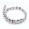 Electroplated Non-magnetic Synthetic Hematite Beads Strands G-P392-R03-1