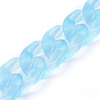 Transparent Acrylic Handmade Curb Chain AJEW-JB00544-04-2