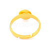 Golden Color Adjustable Brass Ring Components X-EC541-G-3