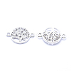 Brass Micro Pave Cubic Zirconia Links ZIRC-L070-15P-2