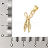 Rack Plating Brass & Cubic Zirconia Pendants KK-L216-066G-3