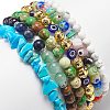 6Pcs 6 Style Natural Mixed Gemstone & Pearl & Glass Beaded Stretch Bracelets Set BJEW-JB08876-6