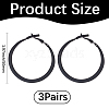 3 Pairs Spray Painted Alloy Hoop Earrings EJEW-SP0001-21A-2
