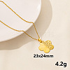 304 Stainless Steel Flower Pendant Necklace for Women SM6724-6-1