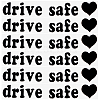 Laser PVC Drive Safe Self Adhesive Car Stickers STIC-WH0013-09C-1