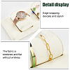 2-Slot Microfiber Bracelet Jewellery Display Stands RDIS-WH0015-03-2