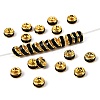 Brass Grade A Rhinestone Spacer Beads RSB034NF-04G-1