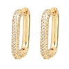 Rectangle Brass Clear Cubic Zirconia Stud Earrings EJEW-A156-12B-G-4