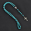 Long Handmade Imitation Pearl Cross Pendant Lariat Necklace Unisex Tassel Sweater Chain Necklaces FZ4072-3-1