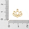 304 Stainless Steel Flower Lotus Charms STAS-Z054-02G-3