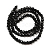 Natural Black Obsidian Beads Strands G-Z068-B10-02-3