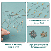 Unicraftale Big Wire Wrap Geometry Dangle Earring DIY Making Kit DIY-UN0003-02-4