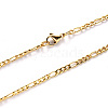 Vacuum Plating 304 Stainless Steel Figaro Chain Necklaces NJEW-S420-003C-G-1