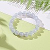 Natural Blue Chalcedony Round Beaded Stretch Bracelet for Women BJEW-JB09088-2