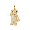 Brass Micro Pave Cubic Zirconia Pendants KK-E111-44C-G-1