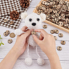 Undyed Wood Connectors Charms WOOD-BC0001-05-6