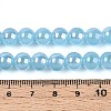 Electroplate Imitation Jade Glass Beads Strands GLAA-T032-J8mm-AB04-4