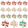 18Pcs 3 Colors Brass Micro Pave Cubic Zirconia Pendants KK-DC0001-25-1