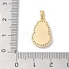 Brass with Shell and Cubic Zirconia Charms KK-Q030-07G-2