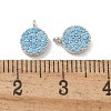 Rack Plating Brass Micro Pave Cubic Zirconia Charms KK-G515-27P-3