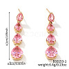 French Romantic Teardrop Brass Rhinestone Stud Earrings for Women XS3535-1