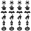 30Pcs 6 Styles Wool Felt Pumpkin Jack-O'-Lantern Party Decorations AJEW-YW0001-24-1