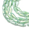 Electroplated Opaque Glass Beads Strands X-EGLA-L015-FR-B20-01-2