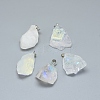 Electroplate Natural Crystal Pendants G-S282-15A-1