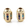 Brass Micro Pave Cubic Zirconia Beadsong-Lasting Plated ZIRC-P089-24A-G01-2