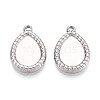 304 Stainless Steel Pendant Cabochon Settings STAS-T067-67P-1