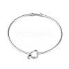 Non-Tarnish Stainless Steel Hollow Out Heart Bangle BJEW-E027-08P-1