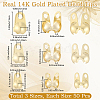 150Pcs 3 Styles Brass Bead Tips KK-BBC0027-85D-2