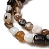 Natural Black Agate Bead Strands G-P070-34-5