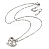 Mother's Day Brass Micro Pave Cubic Zirconia Heart Pendant Necklaces NJEW-R263-03A-P-2