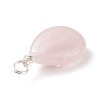 Natural Rose Quartz Pendants PALLOY-JF01750-02-4