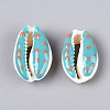 Natural Cowrie Shell Beads SSHEL-N034-35-04-1