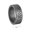 Viking Rune Titanium Steel Finger Rings for Men WGDF4AB-48-2