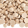 200Pcs Unfinished Natural Wood Cabochons WOOD-SP0001-56-7