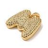 Brass Micro Pave Cubic Zirconia Pendants KK-E061-03G-13-2