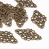 Tibetan Style Alloy Rhombus Filigree Joiners Links X-TIBE-5377-AB-FF-1