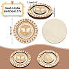 HOBBIESAY 2Pcs 2 Styles Flat Round Wood Bracelet Display Trays BDIS-HY0001-01-2