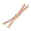 Braided Cotton Cord Slider Bracelet Making MAK-R001-01G-02-2