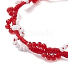 Glass Seed Beads Braided Beaded Bracelets for Women BJEW-MZ00215-04-3