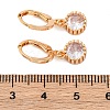 Brass Micro Pave Clear Cubic Zirconia Leverback Earrings EJEW-K300-33G-5