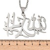 304 Stainless Steel Pendant Necklaces NJEW-C066-14P-3