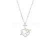 Brass Pave Crystal Rhinestone Pendant Necklaces for Wowen GP4865-2-1