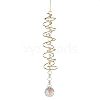 Spiral Alloy Hanging Ornaments HJEW-Q012-01A-1