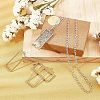 Rack Plating Alloy Rectangle Open Back Bezel Pendants PALLOY-UN0001-12P-FF-4